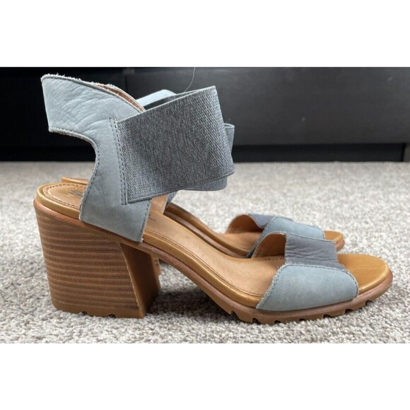 Sandals Heels Wedge By Sorel In Tan & Yellow, Size: 9.5 main image 0